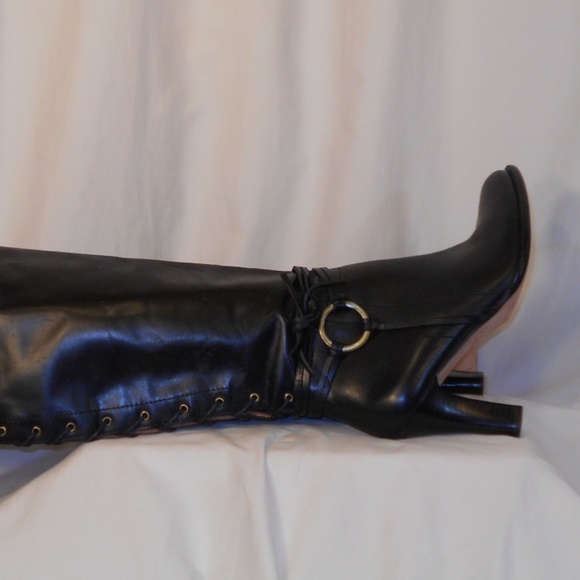 Corso Como Shoes - CORSO COMO SEXXXY BLACK LEATHER BOOTS